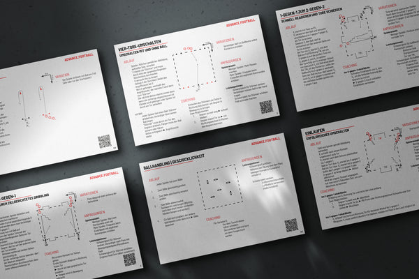 Trainingskatalog mit über 200 Fußballübungen von ADVANCE.FOOTBALL